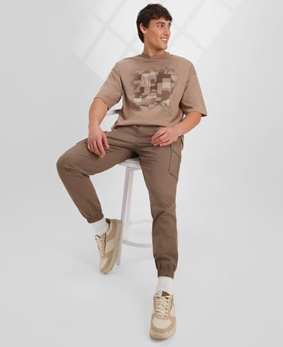 Image of Jockey Groove MZ10 Men Super Combed Cotton Woven Regular Fit Cargo Jogger with Seven Pockets