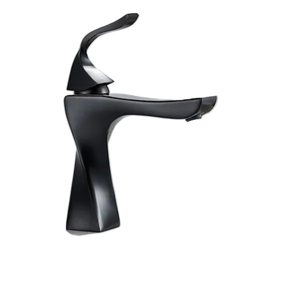 Mitigeur de lavabo noir mat KLVN en finition haute résistance