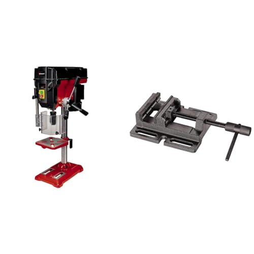 Einhell Perceuse à Colonne TE- BD 550 E (Puissance : 550W, Vitesse : 450-2500 tours/minute) + Étau