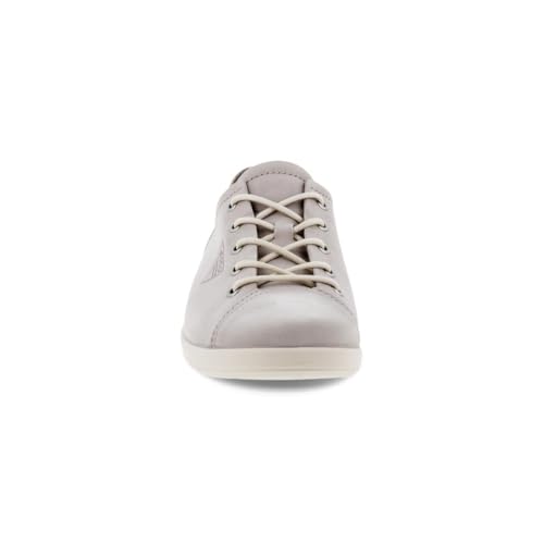 Image of ECCO Womens Soft 2.0 206503 Nubuck Grey Rose Trainers 8-8.5 US