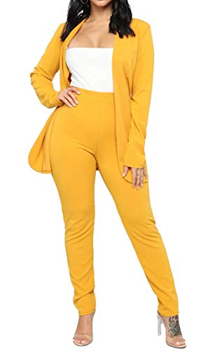 Aro Lora Women's Casual Blazer and Pant Suit Set