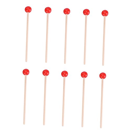 HANABASS 15Pcs Mini Wooden Hammers Safe Pounding for Polished Sticks for Music Education Parent Interaction