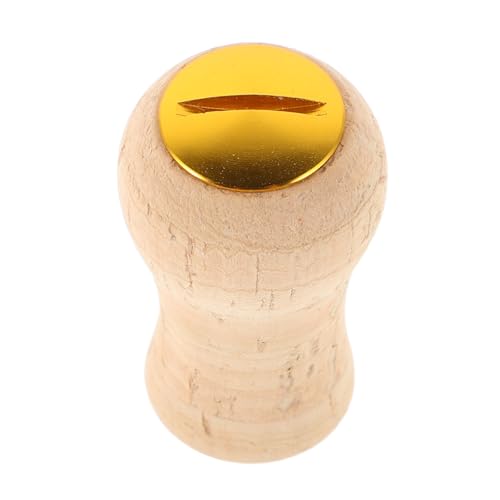 POPETPOP Lightweight Cork Fishing Reel Handle Knob Durable Replacement for Spinning Reels Ergonomic Grip Design for Enhanced Control Soft Wood and Material