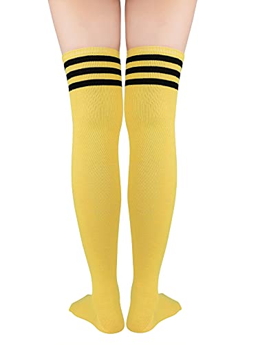Image of Century Star Thigh High Socks Long Over Knee High Socks for Women Casual Athlete Striped Knee High Stocking