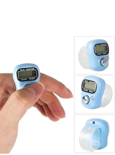 Meerali Creation Digital Tally Counter with Finger Ring, Electronic Hand Clicker for Cricket Umpire and Counting, LCD Display with Count Reset Button, Multicolor (Pack of 3) 7 31Y40jb59XL