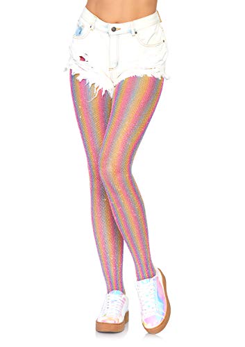 Leg Avenue Lurex rainbow fishnet Strümpfe, 500 g