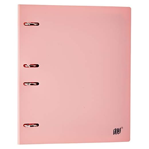 Fichário Argolado Colegial B5, YES, RC4EBCROS, Tons Pastel, Rosa
