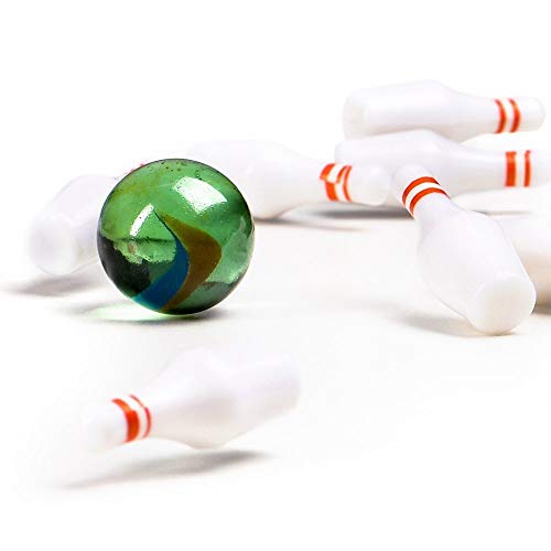 Kicko Miniature Bowling Game Set - 11 Pieces 1.5 Inch Deluxe - For Kids, Playing, Party Favors, Fun, Boys, Girls, Bowlers Etc. #TOP4