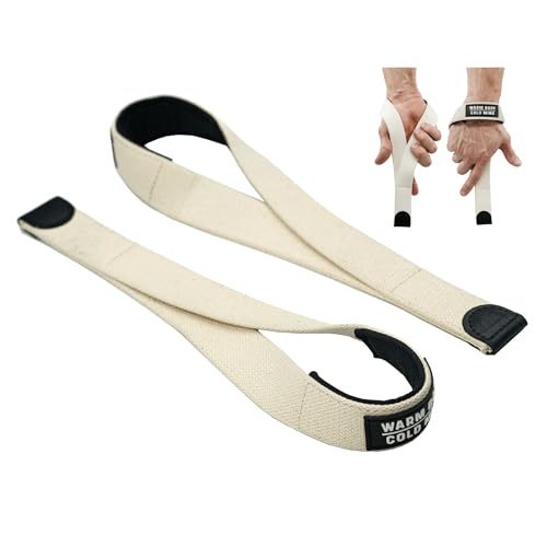 Image of WARM BODY COLD MIND V2 Lifting Wrist Straps for Weightlifting - Hand Straps for Powerlifting, Weight Lifting, Bodybuilding Functional /Cross Training, Deadlift Gym Bar, Cotton