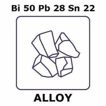 200 Grams Low Melting Point 98°C 208°F Rose's Metal Alloy Lumps, Fusible Wood Alloy Chunks (Bi 50% Pb 28% Sn 22%) for Fire Sprinkler System Fusible Links Soldering and Hobby Art Casting