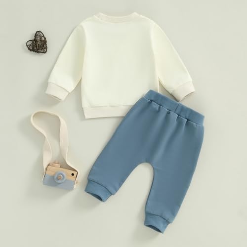 Image of Pudcoco Toddler Boys Big Brother Outfit Announcement Space Rocket Sweatshirt and Jogger Pants Fall Winter Clothes Set