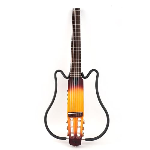 Image of Fojill Electric Classical Guitar Classic Nylon String Travel Portable Foldable Fold Flding collapsible Silent Mahogany Body Maple Neck Rosewood Fretboard With Gig Bag