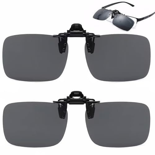 Clip on Sunglasses Polarized - Clip on Over Prescription Glasses for Men Women