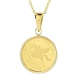 [アトラス] Atrus 24金 コイン ネックレス ペガサス ペンダントトップ メンズ 純金 天馬 2024年 1/30オンス チャールズIII世国王 ゴールド 18k sn