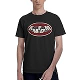 Kmfdms Logo T Shirt Summer Cotton Tee Mens O-Neck Short Sleeve Casual Cool T-Shirts 3X-Large Black