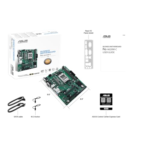 Pro A620M-C-CSM, Pro A620M-C-CSM Scheda madre mATX con design PCB a 6 strati, DDR5, DisplayPort, HDMI, VGA, DVI-D, PCIe 4.0 M. 2, Ethernet Realtek 1Gb, Q-LED Core, Header SMBUS, SafeSlot Core - Scheda madre - Immagine 4