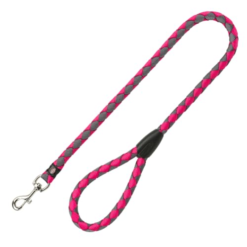 TRIXIE Guinzaglio per cani L–XL, 1,00 m Ø 18 mm in fucsia/grafite, guinzaglio corto per il cane con buon controllo, per cani grandi e molto grandi, 144211