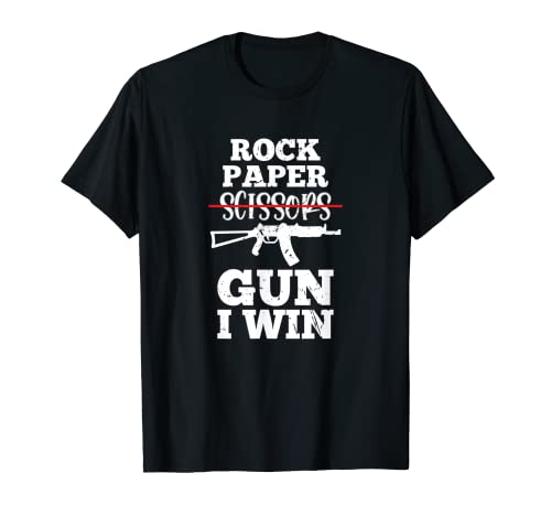 Rock Paper Gun I Win Funny Game Joke Camiseta