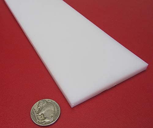 White HDPE (High Density Polyethylene) Rectangular Bar .250'' (1/4'') x 3.00'' (3'') x 48'' 2 pcs, (KBS-697-21-11)