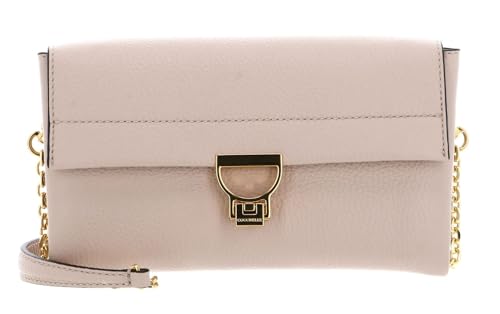 Bolso bandolera COCCINELLE Arlettis, bolso de mano de cuero rosa