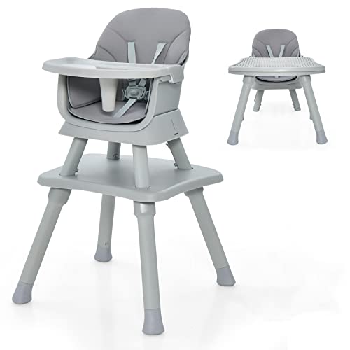 GYMAX 6 in 1 High Chairs, Convertible Baby Dining Highchair 