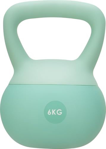 Gymtek Weiche Kettlebell 6 kg Handeln für Frauen - 6kg Kugelhantel - Kettlebell Soft Gewichte Hantel Kugelgewicht Home Gym Equipment Fitness Krafttraining Sport Geräte für Zuhause