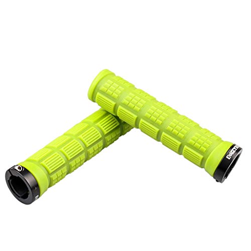 Maxpex Double Guidon de Vélo, 1 Paire de Poignées de Vélo en Caoutchouc Respectueuses de l'environnement Poignée Antidérapante pour Vélo de Montagne, Accessoires de Vélo (Vert) Cover