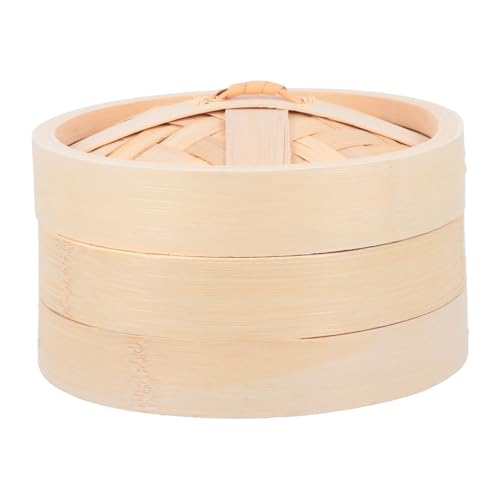 DECORNIJIA 竹蒸し器 キッチン蒸し器 フードスチーマー 多機能 家用 蓋付き 焦げ付きにくい 野菜 魚 肉の蒸し料理に 鍋にフィット ストックポット対応