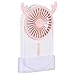 NICERIO Mini Ventilador de Escritorio Cornamenta USB Portátil Forma Ventilador Personal Silencio Recargable Ventilador de Mano Suministros de Refrigeración de Verano (Rosa)