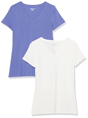 Image of Amazon Essentials Women's Regular-Fit Short-Sleeve V-Neck T-Shirt, Multipacks