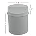 Fiazony Plastic Desktop Mini Trash Can with Swing Lid, Grey