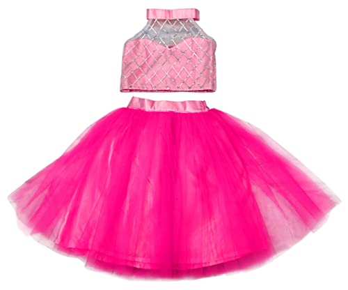 Image of TILISM Net Fit & Flare Skirt Pink