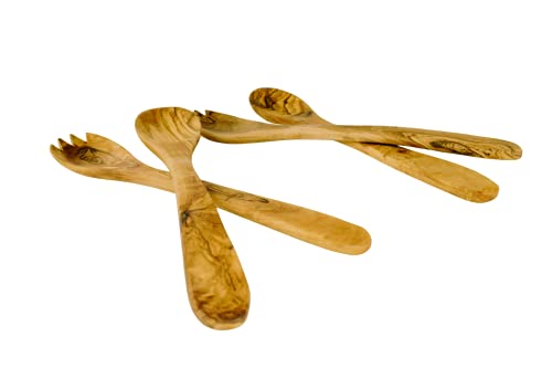 Gartiam Couverts à Salade en Bois d'olivier Naturel - 20 ou 30 cm - Un ou par lot (1, 20 cm) Cover
