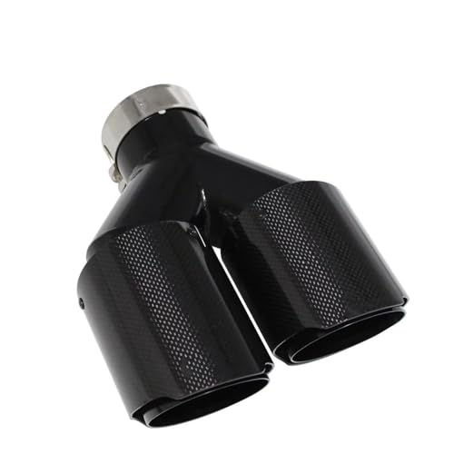 Silencieux carbone voiture 63mm-101mm droit en acier inoxydable double sortie haut de gamme