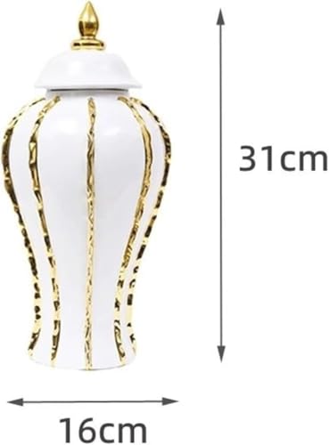 Vase céramique style pot à gingembre pour rompre la monotonie d'un meuble vide