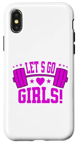 Lets Go Girls Pink Design for Active Women and Fitness Fans スマホケース iPhone X/XS 用