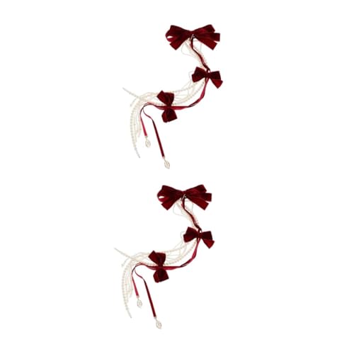 Set de coiffure nœud avec perles pour éviter les coiffures de mariage qui glissent