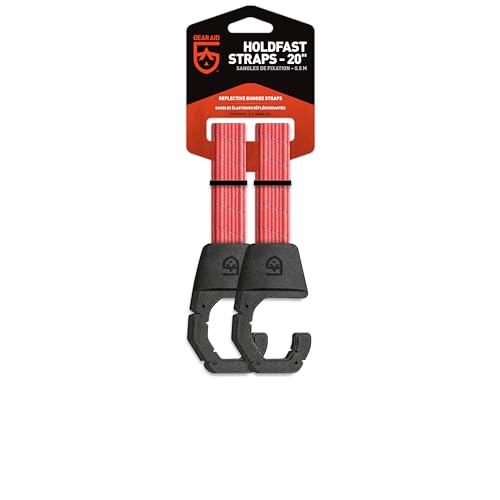 Image of Gear AID Holdfast Bungee Strap, Organize Your Garage and Gear for Biking, Camping, Hunting, Exercise, Paddling and More, Orange Reflective