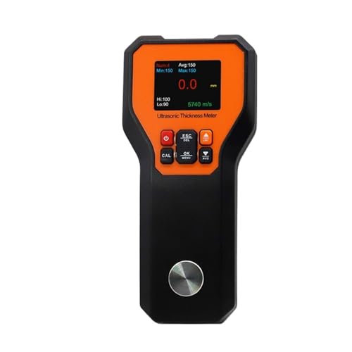 Thickness Gauge. Thickness Gauge, Intelligent Ultrasonic 5MHz 1.2-300mm Metal/Steel Measurement Non-Destructive Testing Meter .Industrial