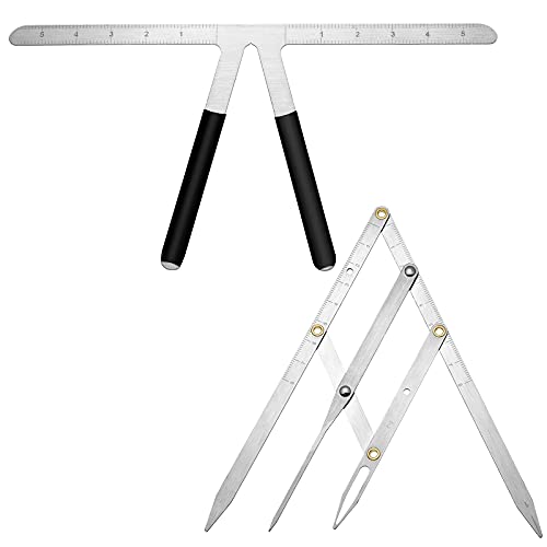 2 Pieces Tattoo Eyebrow Ruler 3-Point Positioning Ruler Eyebrow Golden Ratio Caliper Microblading Ruler Brow Caliper Measuring Tool PlasticÂ EyebrowÂ Caliper for Student (Silver)