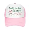 NLWQEKV Probably Gonna Jingle Some of The Way I'm Tired Trucker hat Xmas mesh Cap Pink #1