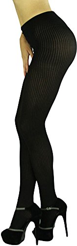 Image of ToBeInStyle Womens High Fashion Sheer Full Footed Vertical Stripe Tights