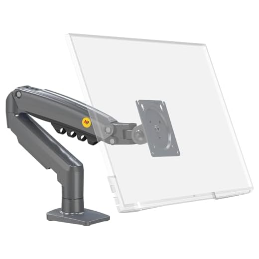 NB North Bayou Monitor de suporte de suporte de mesa de movimento completo Braço de monitor giratório com mola a gás para monitores de 17 a 30 polegadas (dentro de 2 kg a 20 kg) Suporte