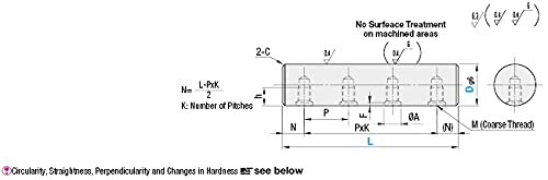 Precision Linear Shaft for Continuous Support 10mmX300mm 1pc