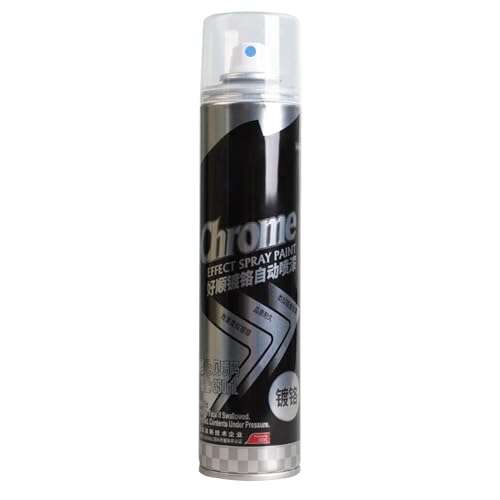 Chrome Spray Paint - High-Gloss Reflective Finish Waterproof Rust-Resistant Coating | Bright Spray for Crafts, Car Rims, Furniture, DIY Surfaces, Outdoor Projects, Home Decor