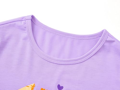 Image of Beezizac Girls Pajamas Cute Print Short /Long Sleeve Pants Set Size 6-18