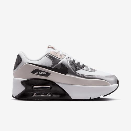 Nike Air Max 90 LV8 Women's Shoes (IB0170-100, White/Phantom/Metallic Silver/Black)3
