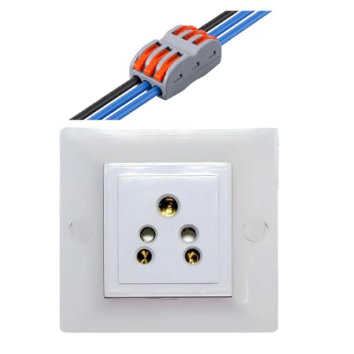 Image of Elegant Casa Electric Extension Board for Home, Office, for Small Appliances 6 Amp Indian Socket with PTC Connector, Color White-1 Set