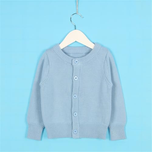 Toddler Boys Girls Knitted Sweater Cardigan Autumn Winter Soft Sweater Kids Solid Single Breasted Long Sleeve Tops4