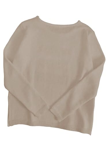 Image of Verdusa Women's Beach Cover Up Sweaters Letter Print Long Sleeve Crochet Crew Neck Knit Sweater Summer Tops